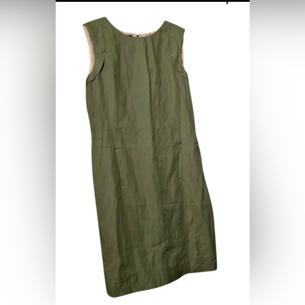 Nwt Lafayette 148 New York Military Green Stretched Dress. $799. Stunning Classy